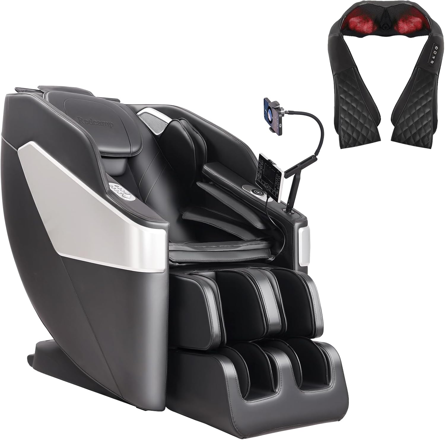 2025 Massage Chair Full Body Zero Gravity SL-Track Shiatsu Massage Recliner Chair with Heat,AI Control, Body Scan,Black