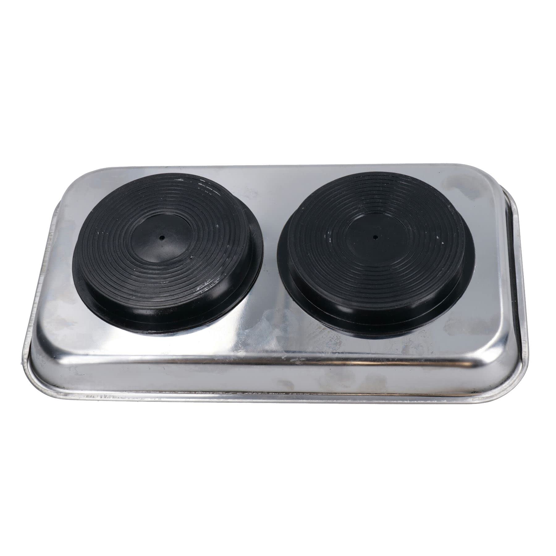 Bandeja de almacenamiento rectangular magnética para piezas, 230 mm x 135 mm, acero inoxidable