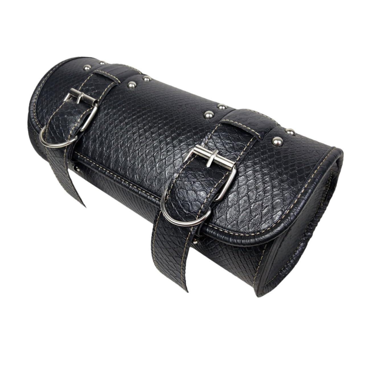 Gatuida Borsa da Sella per Moto Nera in Pvc e Pelle Sintetica