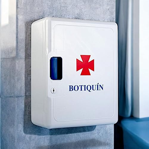 DEPALMERA Pharma✮ Armario Botiquin Primeros Auxilios Grande de Pared Casa Mutua Botiquines Homologados Hogar y Trabajo Completo para Entorno Doméstico Laboral Empresarial de 40cm x 31cm x 16,2cm. - imagen 7