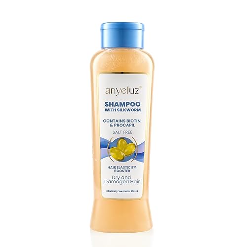 ANYELUZ Champú de gusano de seda, limpiador nutritivo para el cabello, mejora la elasticidad, suavidad y brillo, protege contra la deshidratación y
