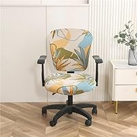 Vista 2 de Jinzio Funda para silla de oficina de computadora, tela protectora dividida y elástica, de poliéster, universal, para escritorio, para silla