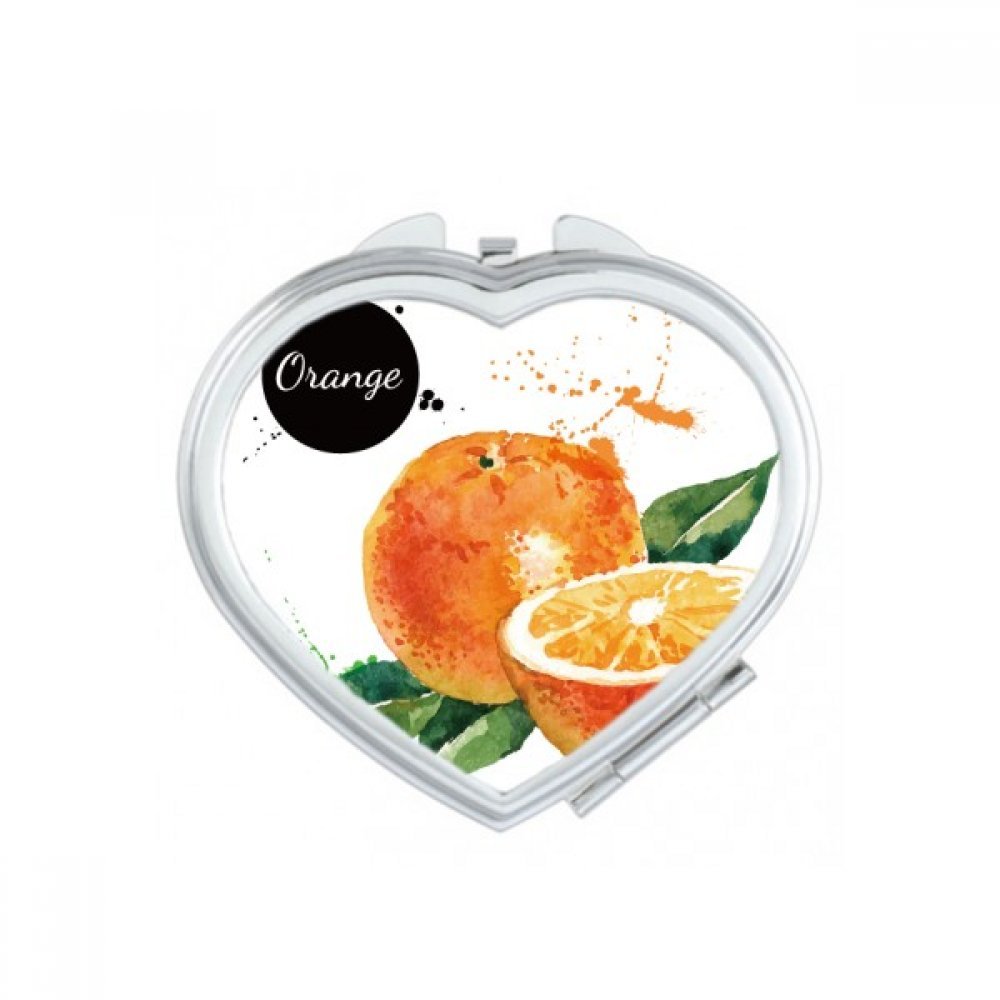 Miroir compact aquarelle olives cœur pour maquillage nomade