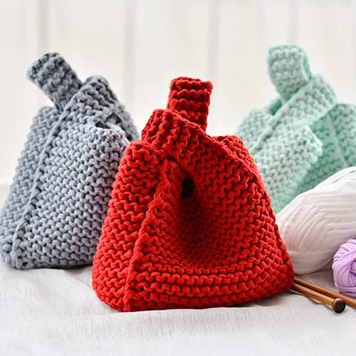 Miniatura 7 de Paquete de 2 hilos para tejer, tela de ganchillo, color sólido, bolsa de manualidades, manta, cojín para proyectos de ganchillo (beige brillante)