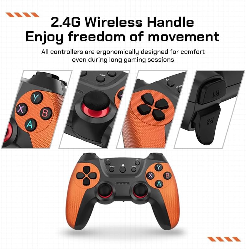 Miniatura 3 de Nueva consola de juegos retro U36 2025, más de 50000 juegos y 40 emuladores, con controladores inalámbricos duales de 2.4G, Plug and Play 4K HD HDMI