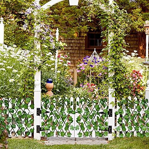 Dearhouse 2Pack Fence Privacy Screen, Artificial Leaf Ivy Expandable/Stretchable Privacy Fence For Balcony Patio Outdoor,Decorative Faux Ivy Fencing Panel (Single Sided Leaves) #TOP4