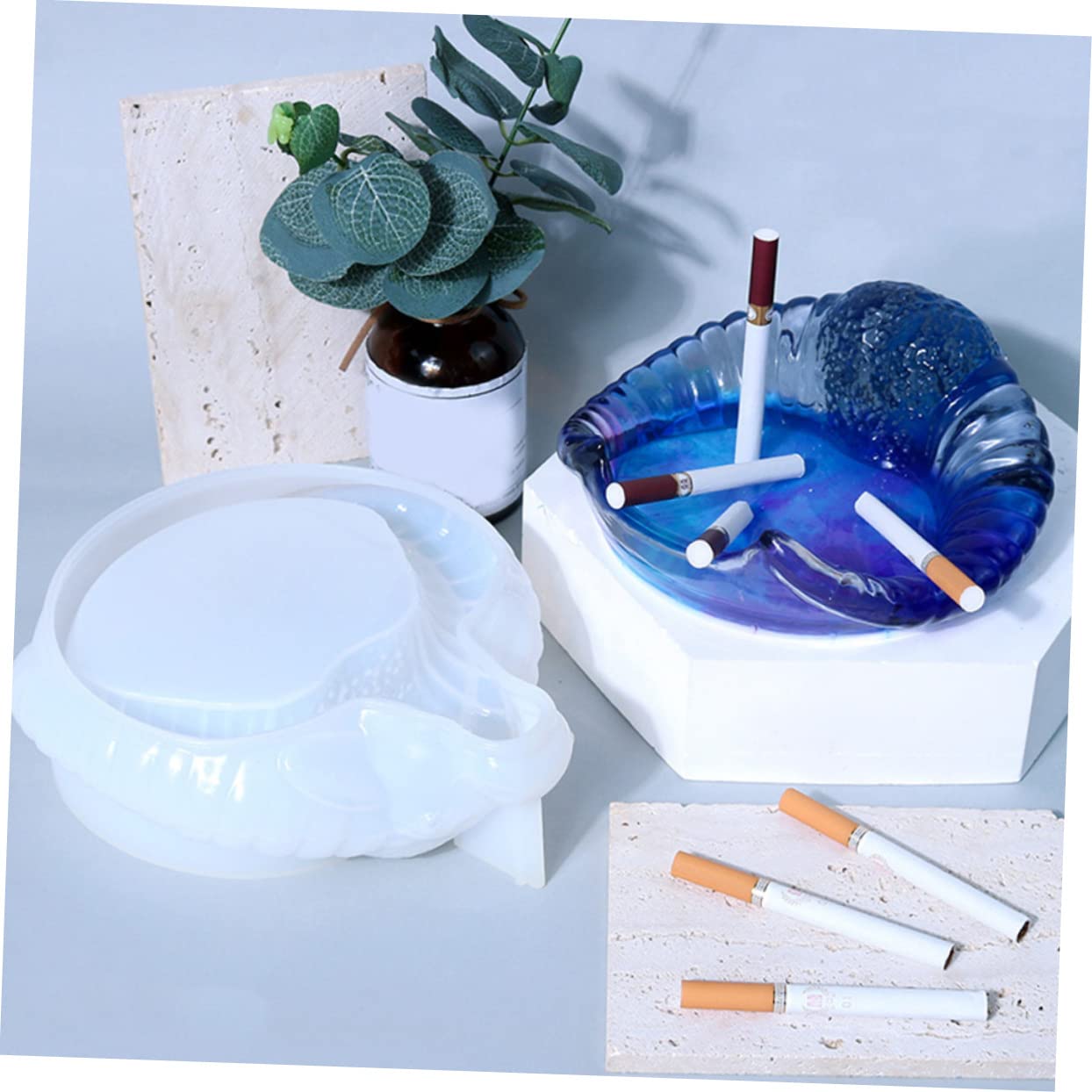 NUOBESTY 2pezzi Stampo Silicone Per Contenitore Forma Di Testa Di Mucca Mold Flessibile Per e Decorazioni Supporto Per Riporre Oggetti Creativo e Riutilizzabile