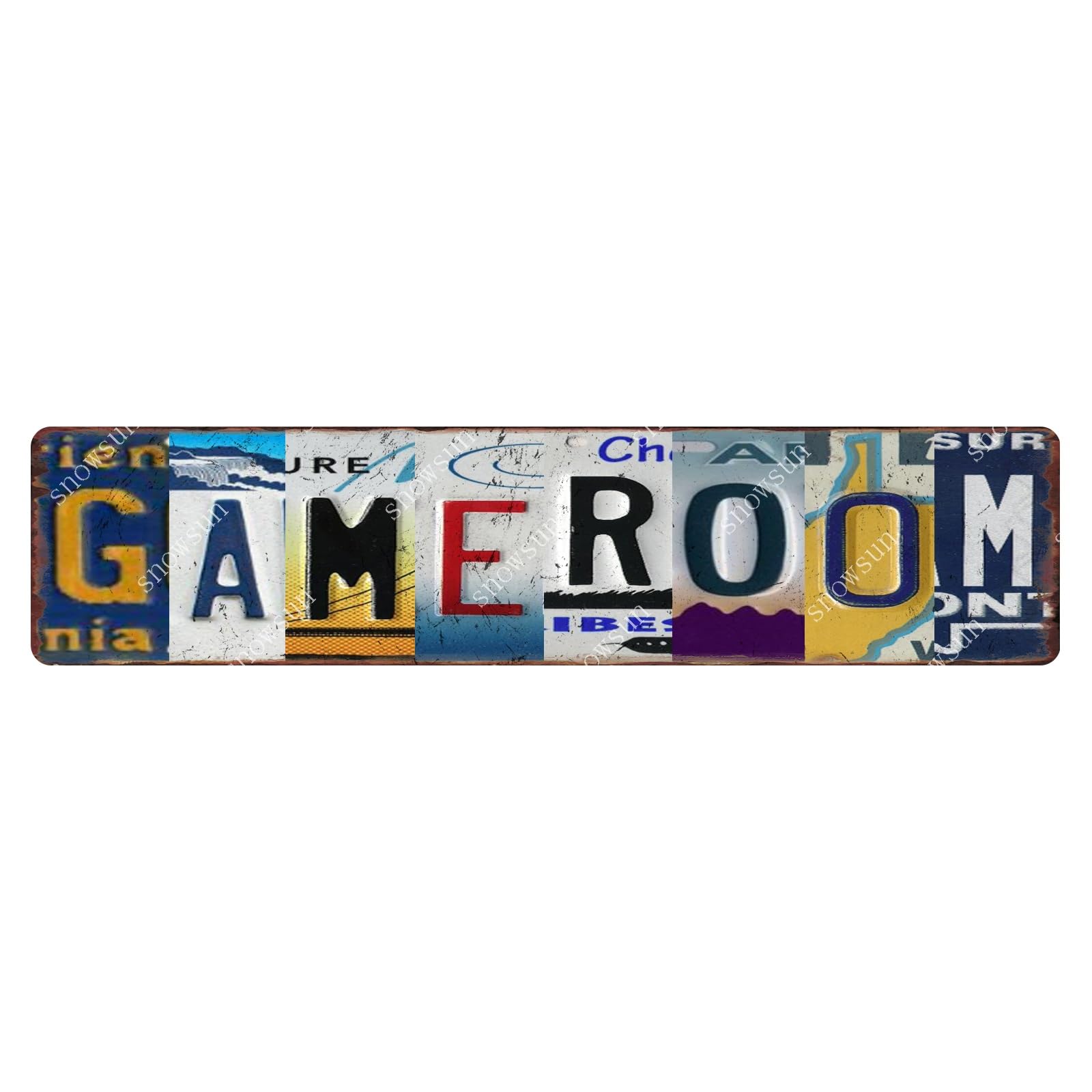 Vintage Metal Signs Game Room Funny Tin Sign for Man Cave Home Wall Decor 4x16 Inch