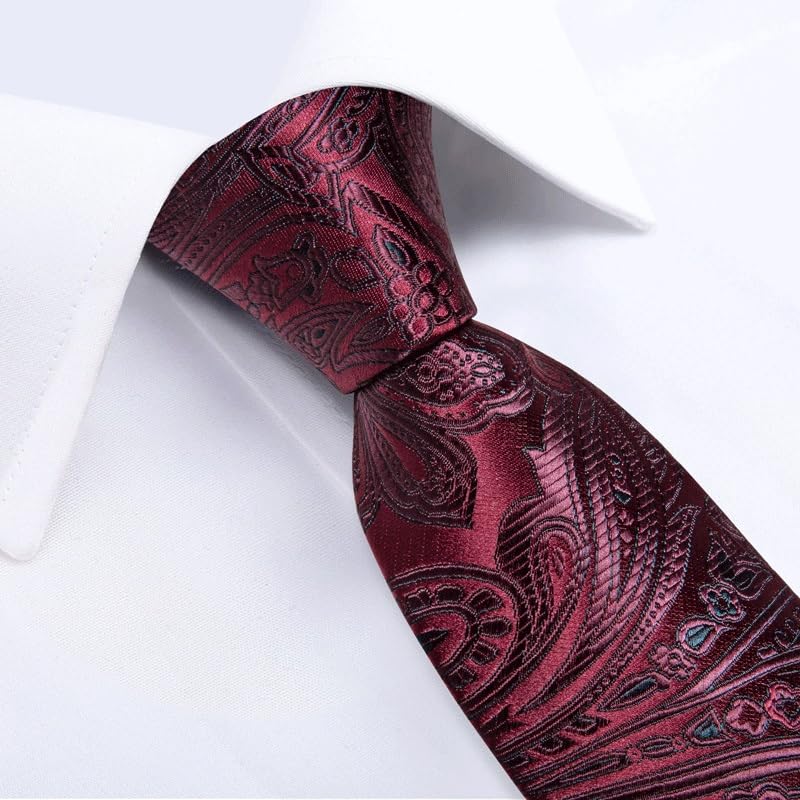 Set de corbatas de seda para hombre NSUQOA miniatura 5