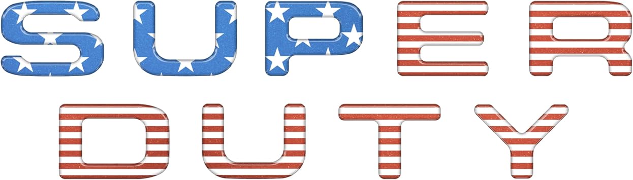 Super Duty Tailgate Letter Inserts - Compatible with 2008-2016 Super Duty American Flag