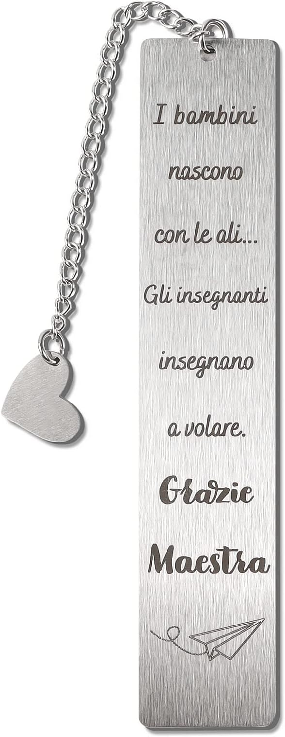 STAMPATEK Regalo Maestre Fine Anno Targa Maestra Con Dedica A Forma Di