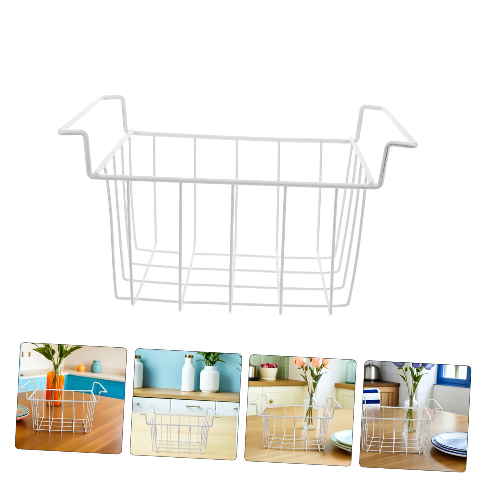 Homoyoyo 2piezas Cestas De Almacenamiento Refrigeradas Para Congelador Horizontal Organizadores De Asas Laterales Colgantes Para Congelador Profundo
