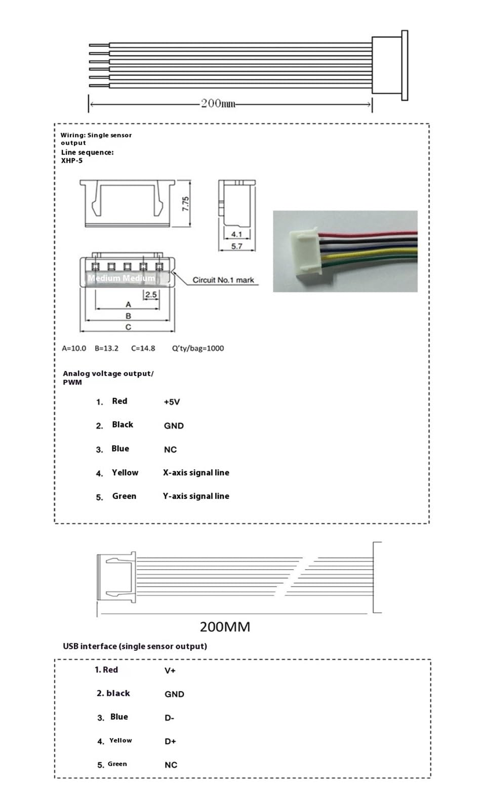 Joysticki, Joystick Halla SMC25 przemysłowy, Micro dwuosiowy Kciuk Uchwyt joysticka B(SINGLE AXIS_0-5V)