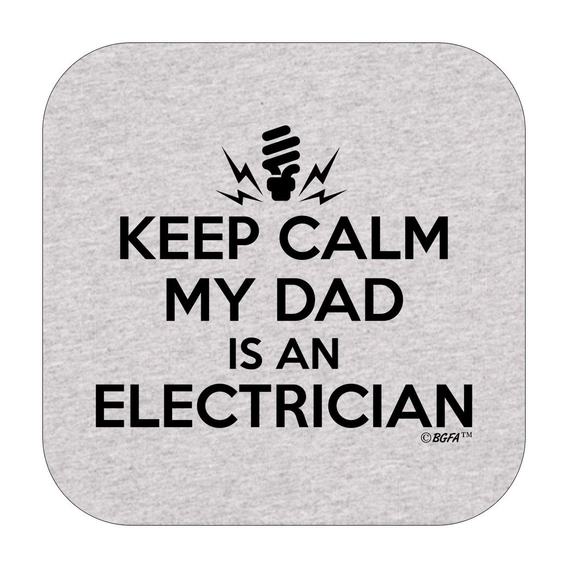 Dad Baby Gifts Electrician Baby Clothes Keep Calm My Dad is an Electrician Bodysuit 6 Months Heather