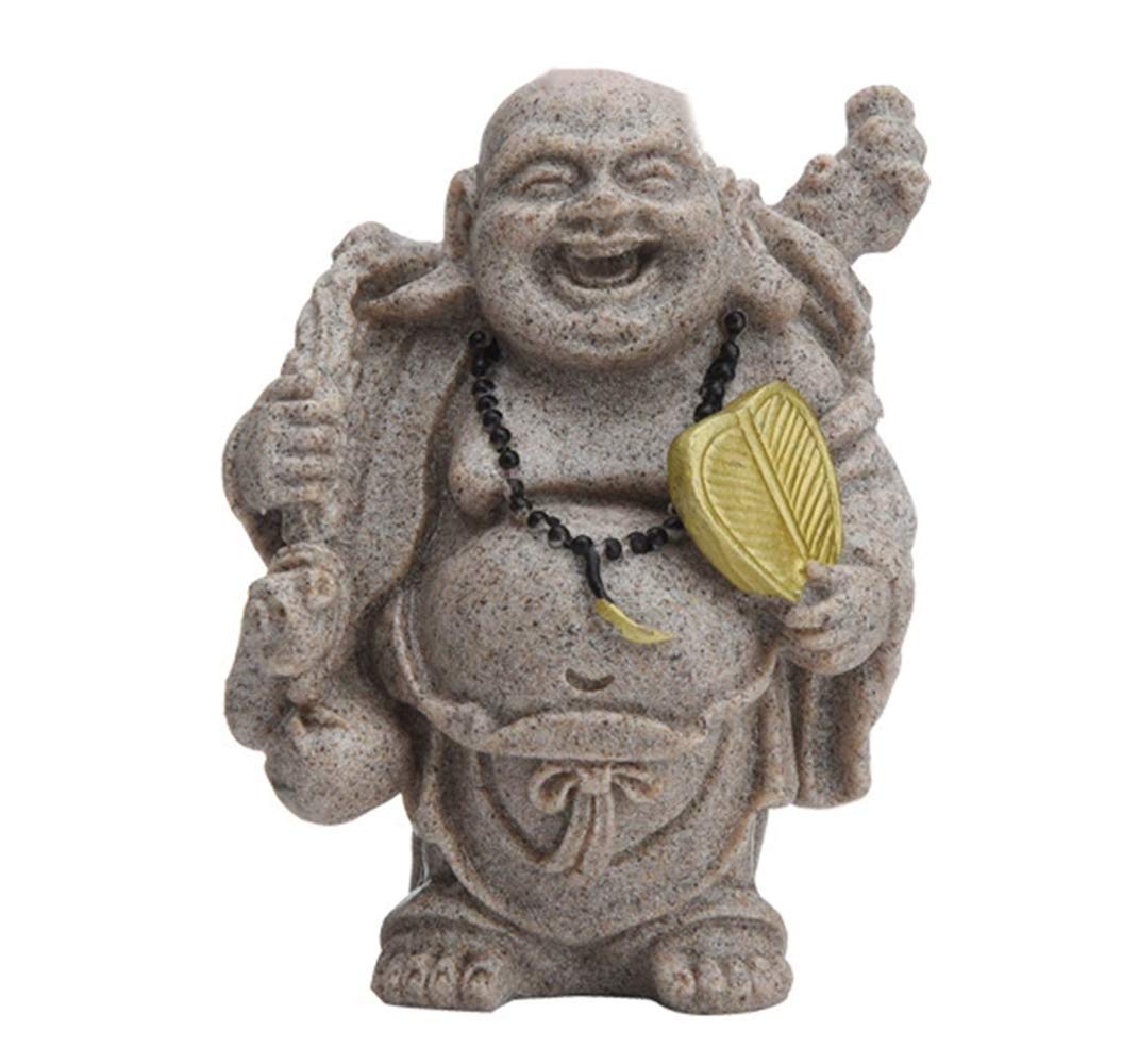Ulalaza Laughing Happy Buddha Resin Statues Figurine for Crafts