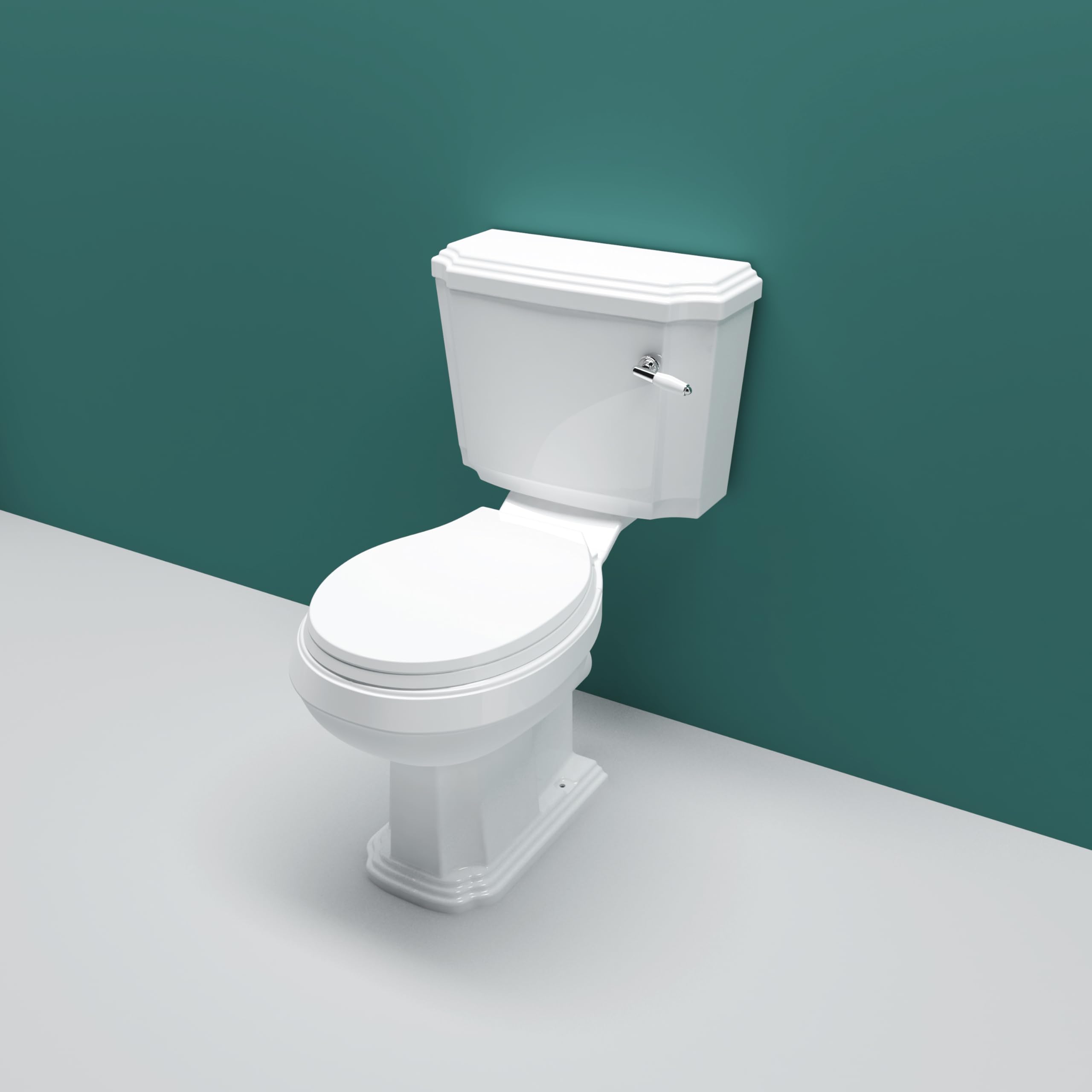 Sky Bathroom White Ceramic Close Coupled Toilet Traditional Victorian Style Pan Wc