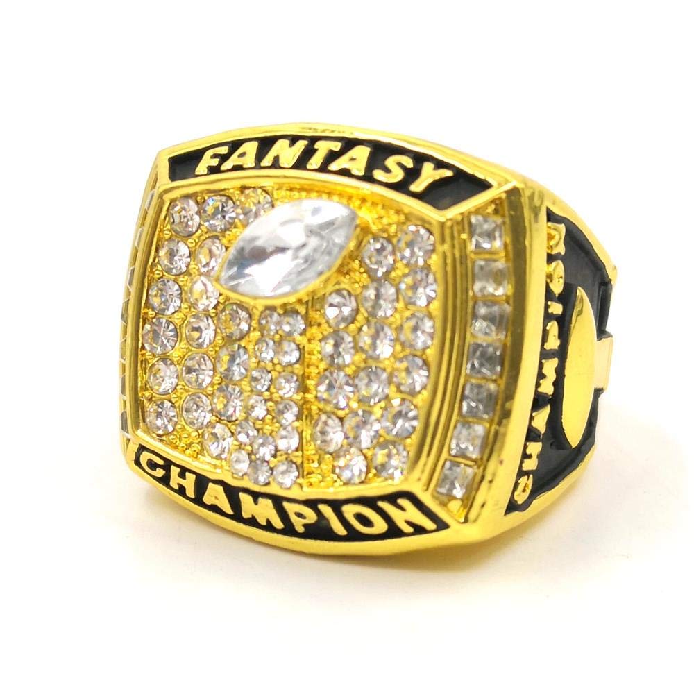 Custom Fantasy Football Championship Silver Gold Rings Trophy Prize No Years