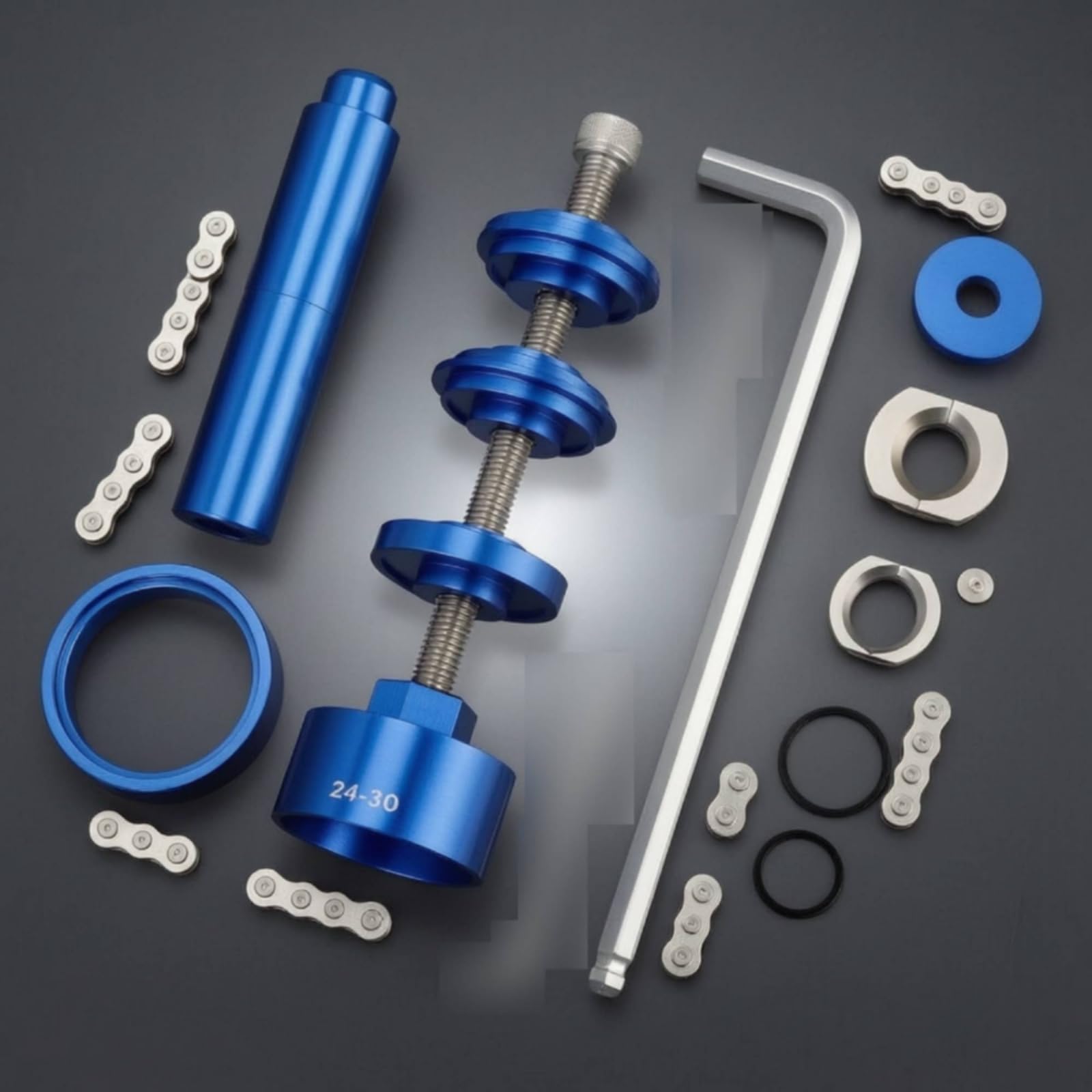 Kit Installatore Movimento Centrale per Bicicletta con Corpo in Alluminio Filettata in Acciaio Manico Zigrinato per Presa Sicura Adatto per