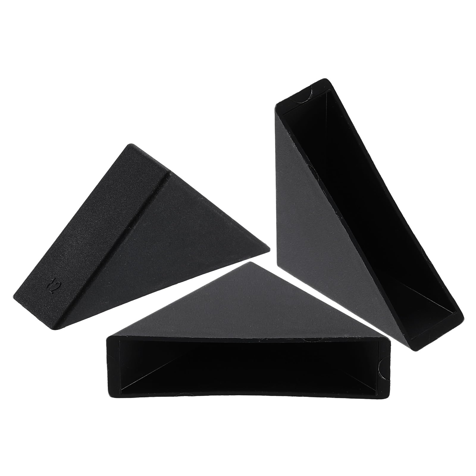 uxcell 8Pcs Plastic Corner Protectors 12x50mm Right Angle Shape Glass Corner Guards Cushion for Corner Protection of Glass, Mirror, Tile, Black