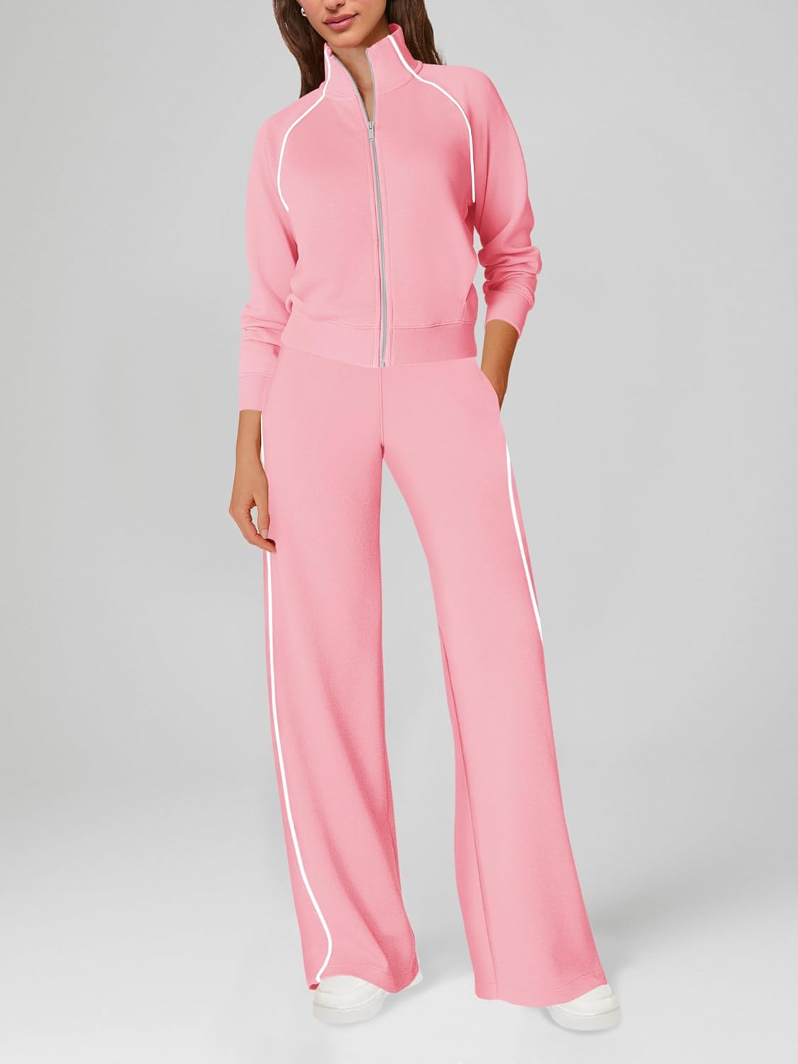 SENSERISE Women's Lounge Sets Sweatsuits 2 Piece Set Matching Workout Airport Travel Outfits - Image 4