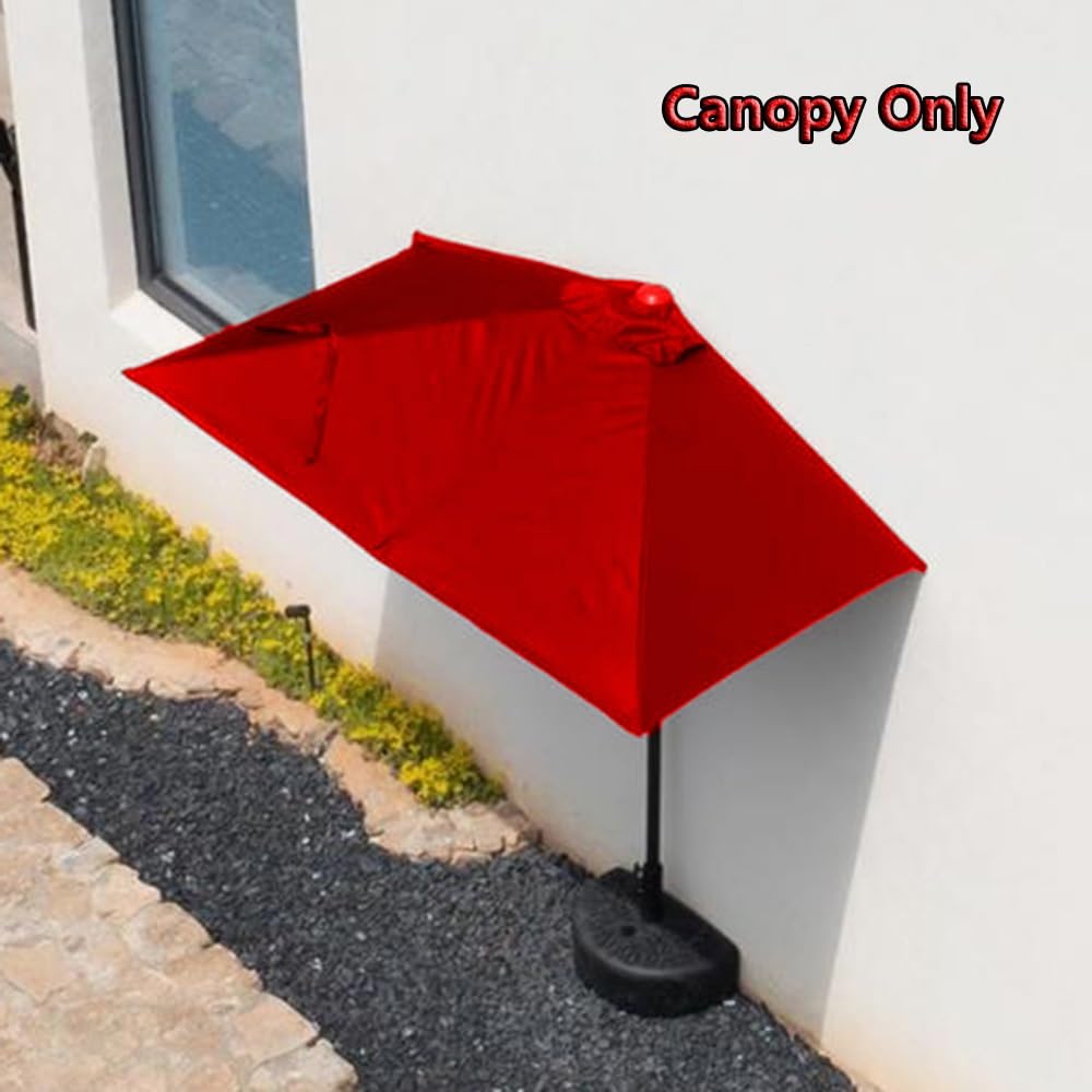 Copertura rettangolare per ombrellone – 5 stecche in tessuto di ricambio anti-UV per ombrellone da terrazza da parete, copertura superiore per protezione da cortile