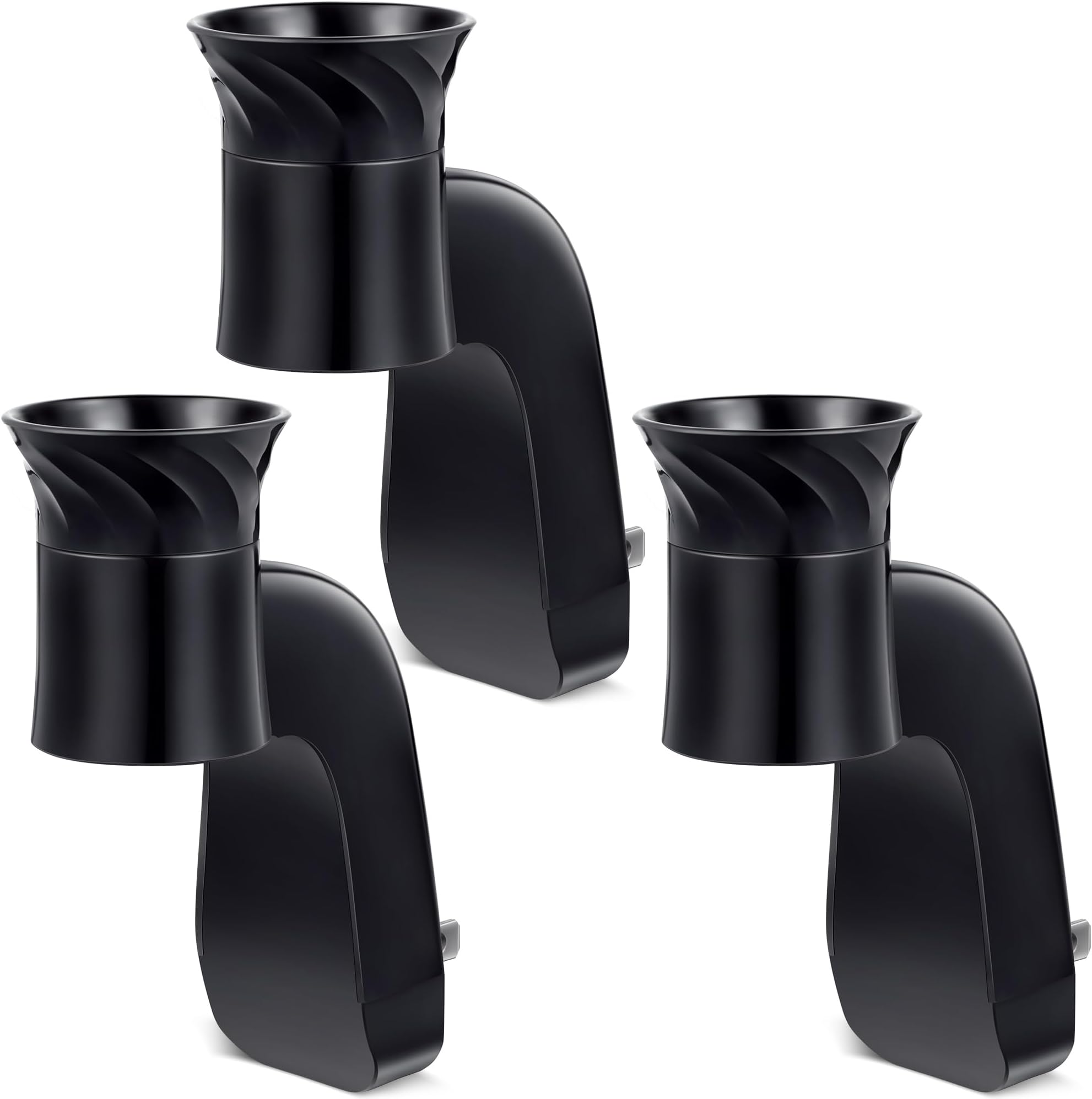 3 Pack Wall Fragrance Plug in Compatible with Bath and Body Works WallFlower Refills, ETL Certified, Rotatable, Precise Scent Adjustable Fragrance Control Diffuser Plug for Home, Office (Black)