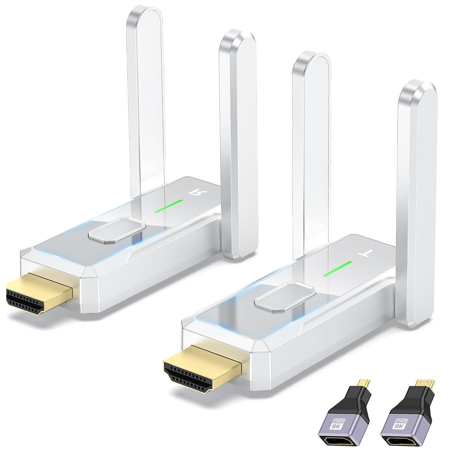 2026 Verbesserter kabelloser HDMI-Sender und -Empfänger, 150 m, Plug & Play, tragbar, 5 G + 2,4 G, kabelloses HDMI-Extender-Kit für 4K-Decode-Eingang, 1080P-Ausgang, für Audio zu Monitor von Laptop