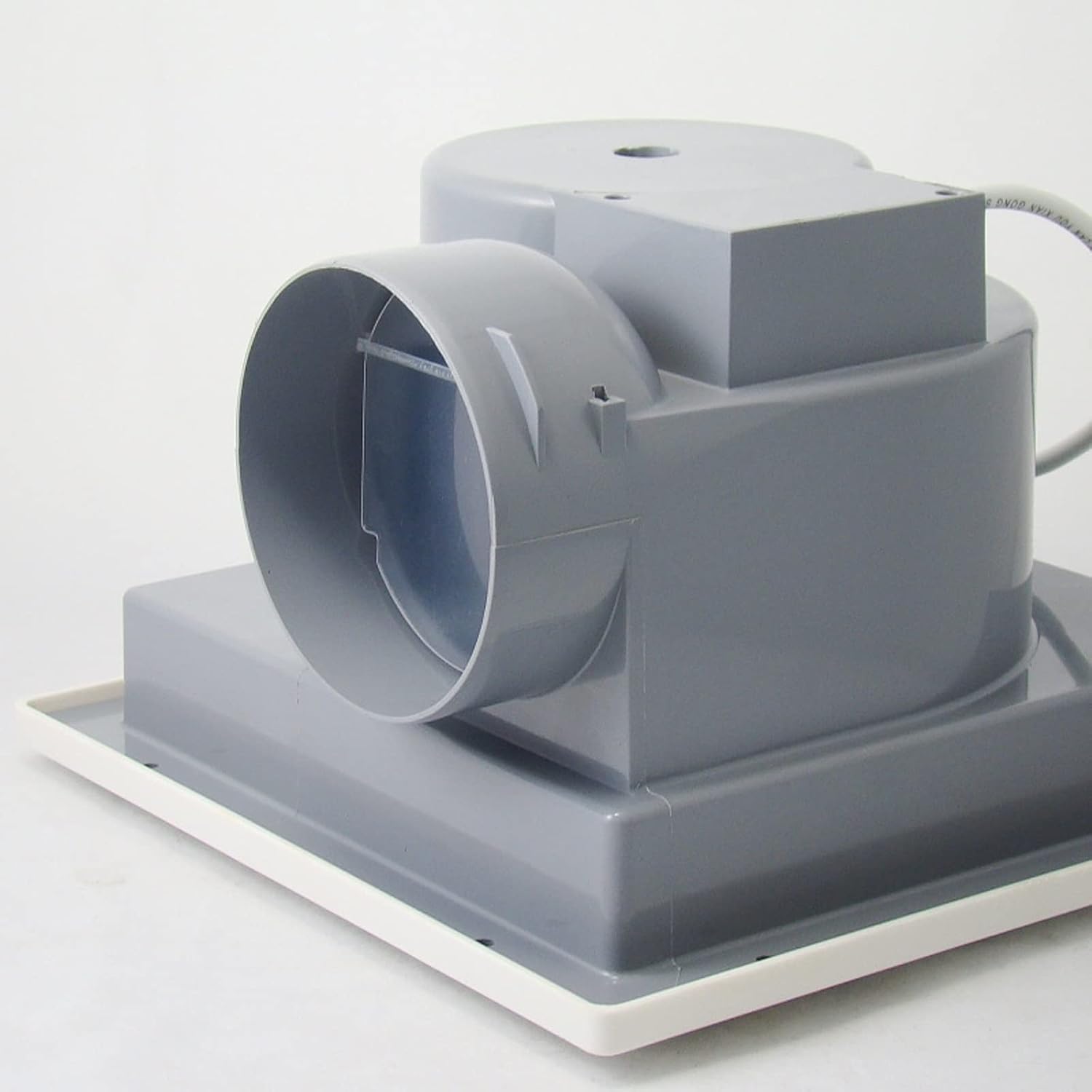 Ventilation Fan Circular Duct Exhaust Fan Household Ceiling Ventilator Fan with Check Valve 25×25CM Silent Ventilation Exhaust Fan, Silver, 30W, 80CFM ventilating Fan