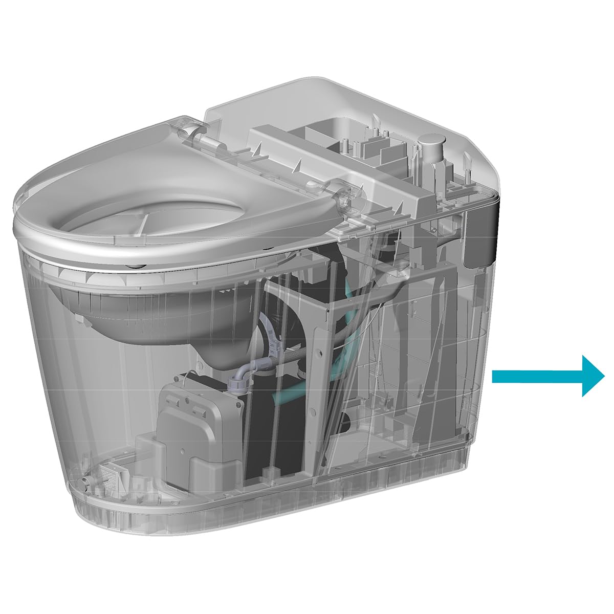 SFA - WC Broyeur Sanismart - 51 dB - Ultra Léger - Design Moderne - Chasse Eco+ - Matériau Hygiénique - Cuvette Sans Bride - Entretien Simple - 39,4 x 71,9 x 51,6 cm - 550 W - Made In France - 17,5 kg