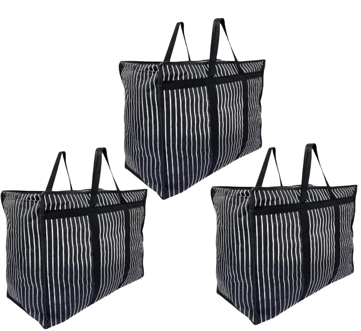 Canvas Duffle Bag | Multipurpose Shopping, Grocery & Laundry Carry Bag | Heavy-Duty Reusable Tote for Travel, Daily Use & Storage (Extra Large, Pack of 3)-image-36
