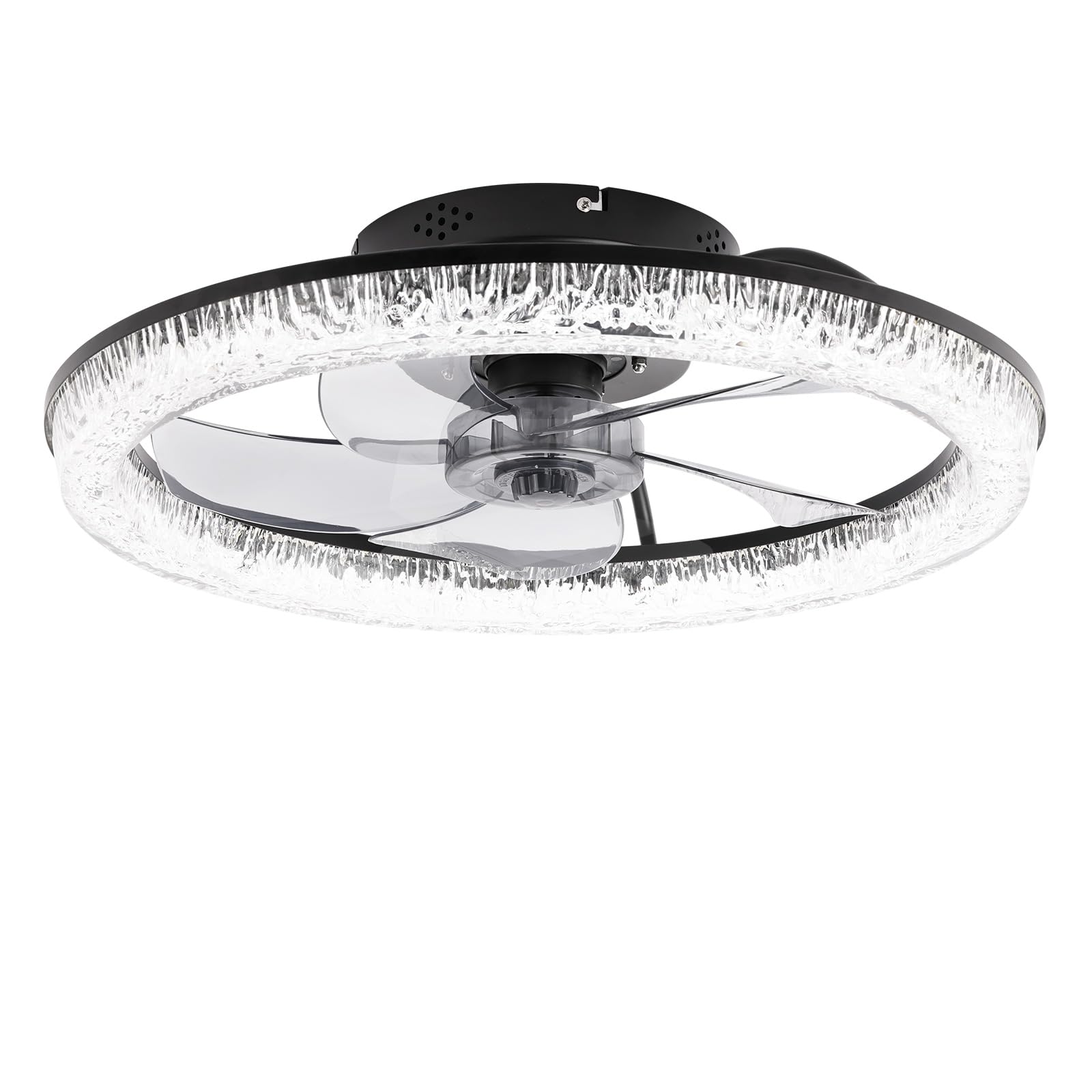 Ventilador de techo con iluminación – Mando a distancia, motor inverso silencioso de 6 velocidades, LED RGB que cambia de color (3000 K – 6500 K), temporizador de 1/2/4/8 horas para dormitorio, salón