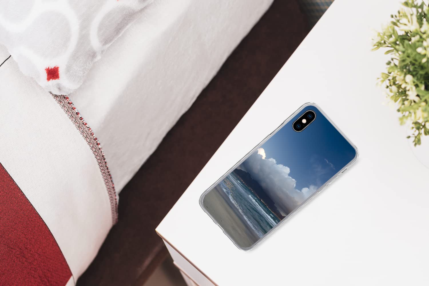MuchoWow Funda para iPhone X - Impresionantes Colores en el Cielo de la Montaña de la Mesa - Funda de Silicona/Funda Blanda para teléfono móvil