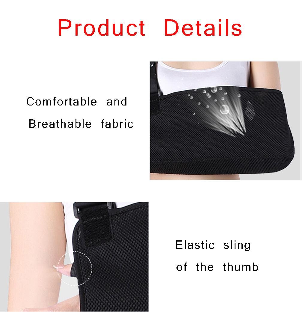 Medical Arm Sling Swathe Brace Inmovilizador Reforzado Fractura de Brazo Roto Dislocación de Hombro Fijación o Fractura de Brazo y Apoyo Niños Adultos Pueden ser utilizados, L, Left