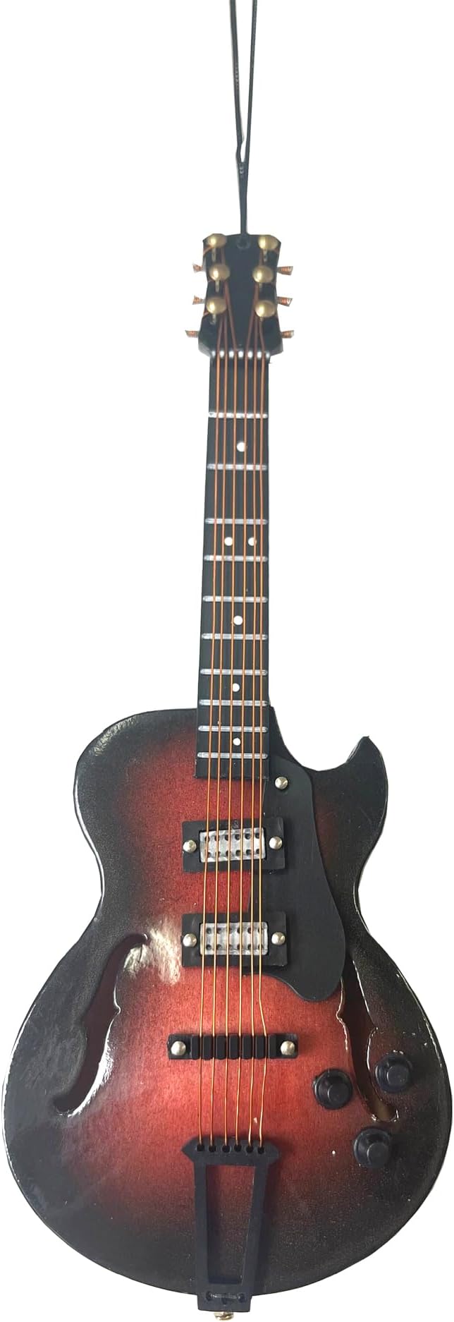 Broadway Gifts Electric Guitar Christmas Tree Ornament Decoration 5 inches