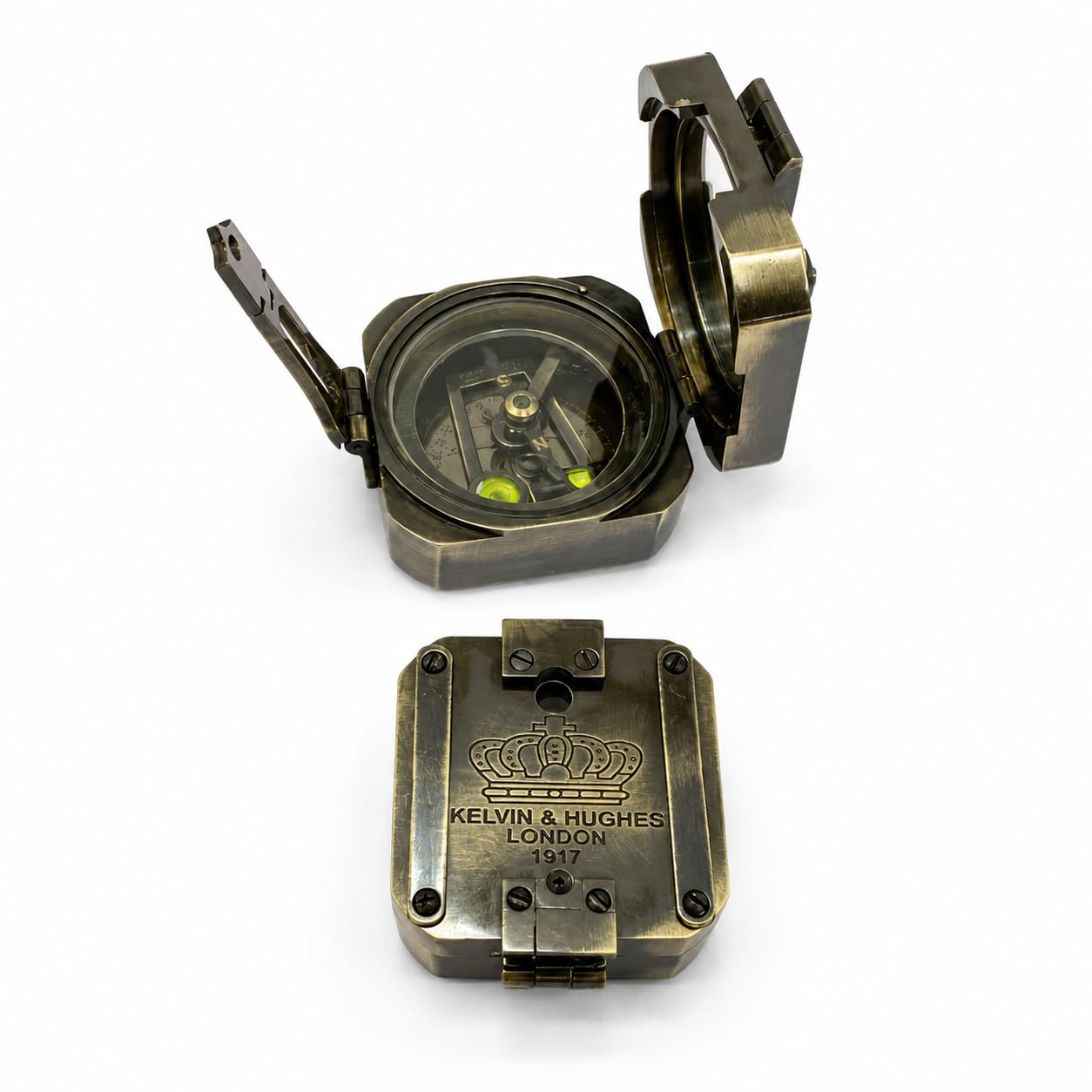 THOR INSTRUMENTS Boussole en laiton vintage Brunton Surveying Nautique Boussole pour navigation/voyage/randonnée/suivi/camping Outil de survie en plein air