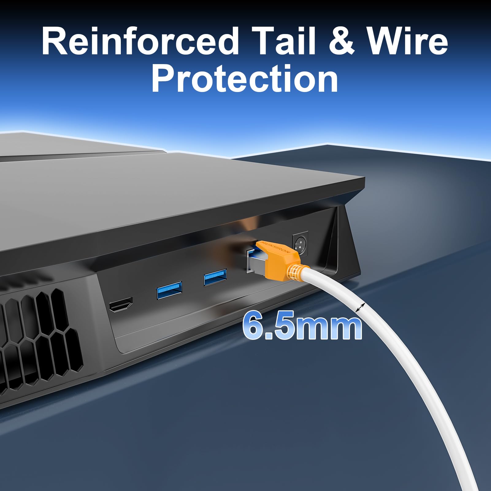 Cavo Ethernet Cat8 da 0,9 m, ad alta velocità, 26 AWG, cavo di rete LAN professionale Cat 8, 40 Gbps, 2000 MHz con connettore RJ45 placcato oro, resistente alle intemperie, per