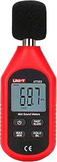 UNI-T UT353 Decibel Meter: Precise 30-130dB Sound Level Reader with Backlit LCD, Max/Min, Fast/Slow, Data Hold for Noise Measurement