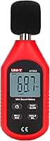 UNI-T Medidor de decibéis UT353, medidor de nível de som digital 30-130dB, medição de volume de ruído de áudio, dispositivo medidor de som máximo/mínimo rápido/lento, retenção de dados LCD