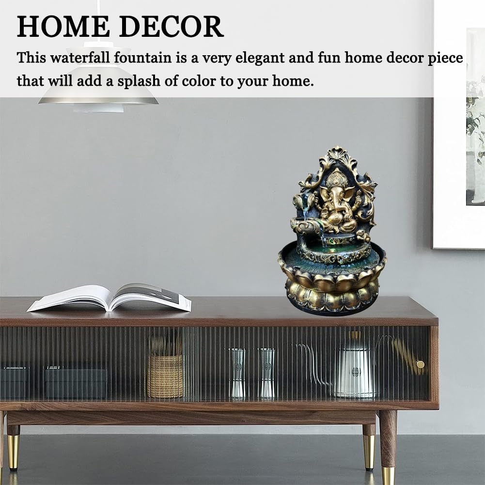 ガネーシャ 水流 フォウンテン 卓上 インテリア LED付き Amazon.co.jp: 噴水 卓上 ガネーシャ 流水のオブジェ 縁起物
