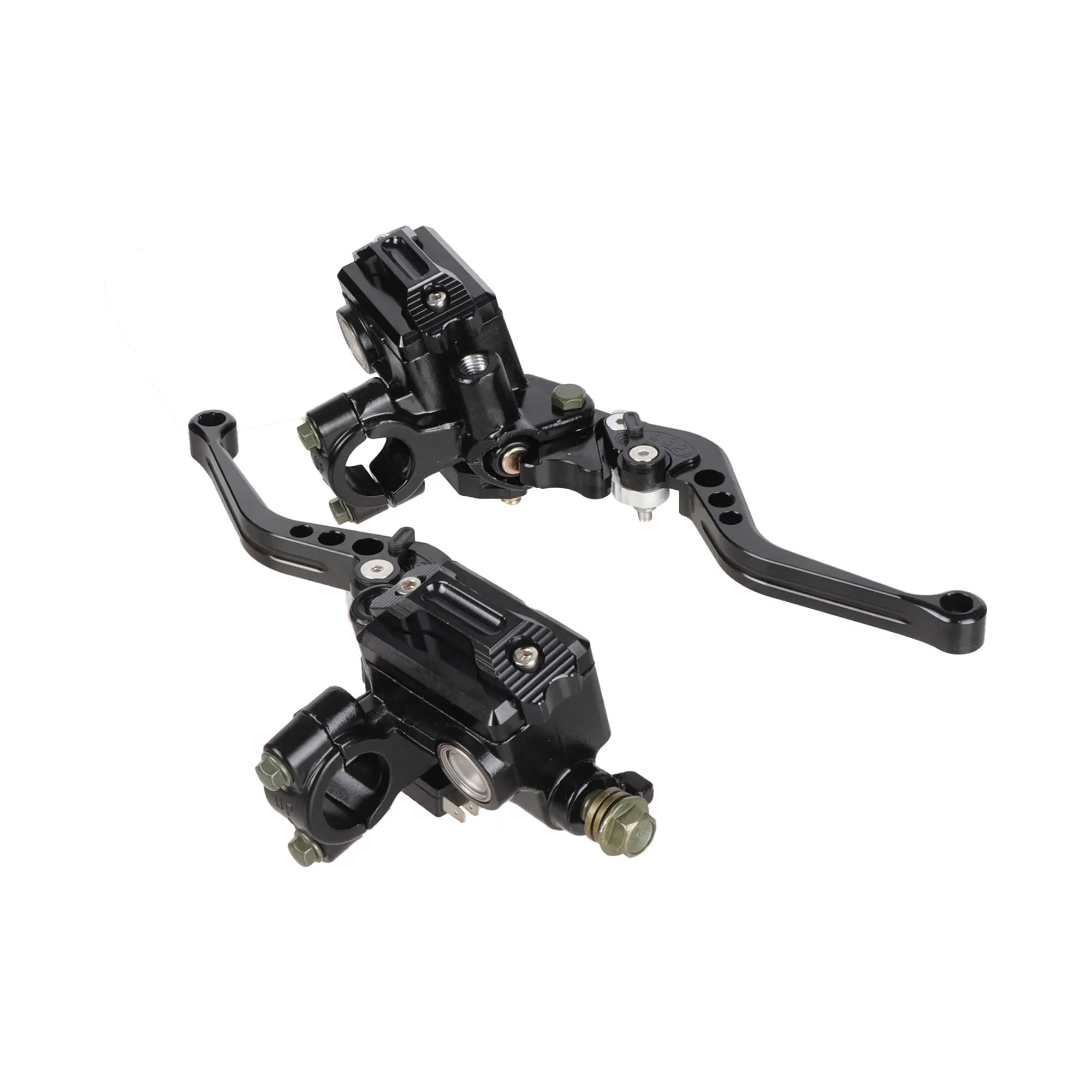 Drovian Hydraulic Brakes Universal 7/8" 22mm CNC Motorcycle Brake Clutch Levers for Honda for Yamaha(Black)