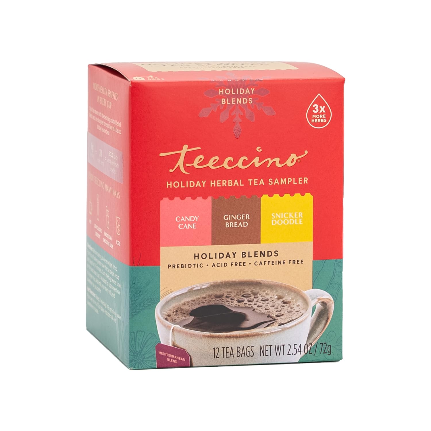 Amazon.com : Teeccino Holiday Herbal Tea Sampler Assortment