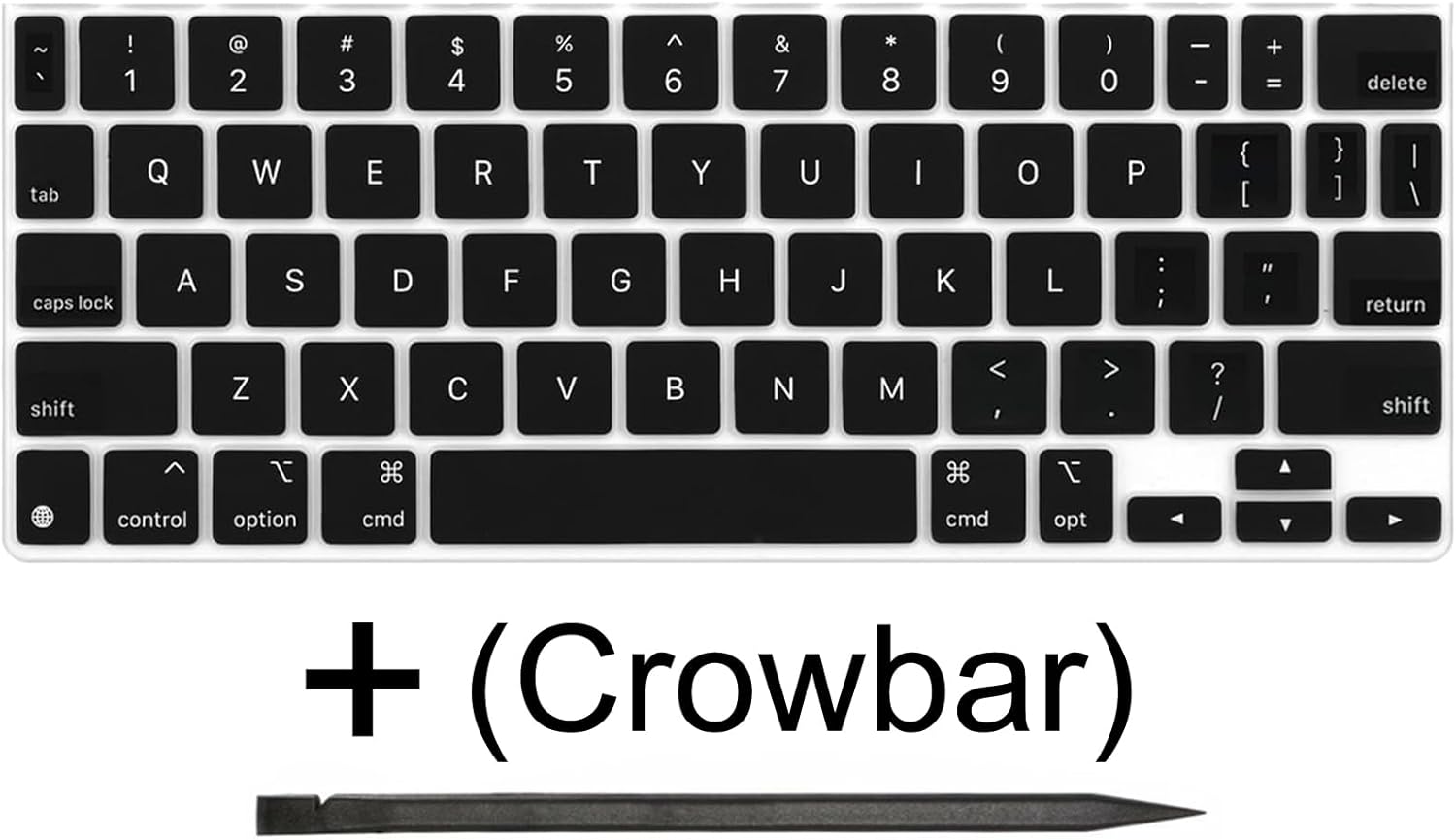 Replacement QWERTY US keycaps Keys for iPad Pro 11" (1st, 2nd, 3rd, 4th gen) and iPad Air (4th, 5th gen, and M2) Magic Keyboard A2261 (Black)