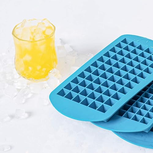 Miniatura 6 de Bandejas de silicona para cubitos de hielo, 3 unidades, 3 tamaños diferentes, moldes para cubitos de hielo pequeños triturados, flexibles, fáciles