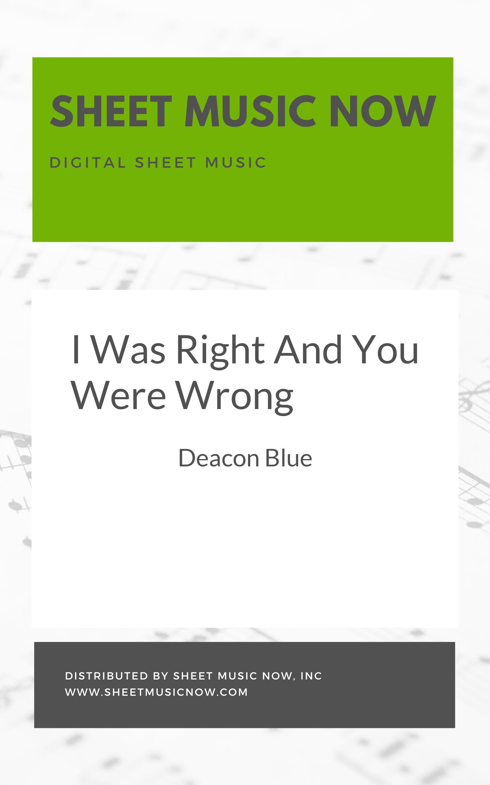I Was Right And You Were Wrong