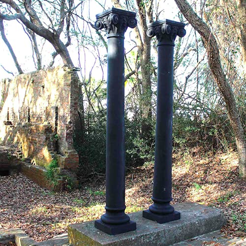 The King's Bay Porch or Garden Pillar Column Plinth Non Rust or Rot Aluminum Metal Pair