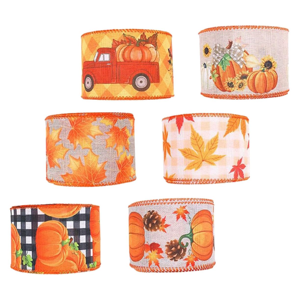 Rubans décoratifs à motifs d'automne pour sublimer vos paquets cadeaux