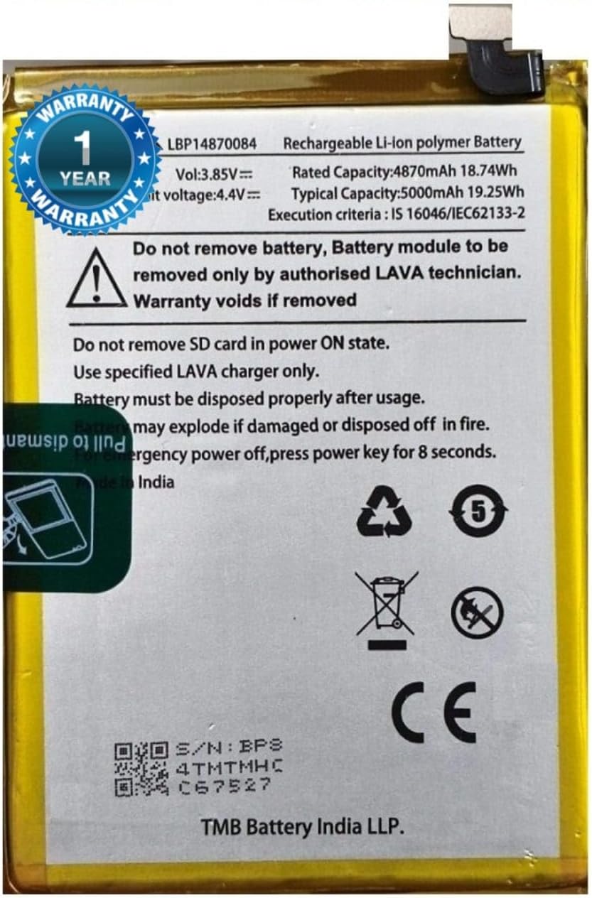 Original LBP14870084 Battery for Lava Yuva 2 Pro (LZX408) Battery with 1 Year Warranty*** (T200)