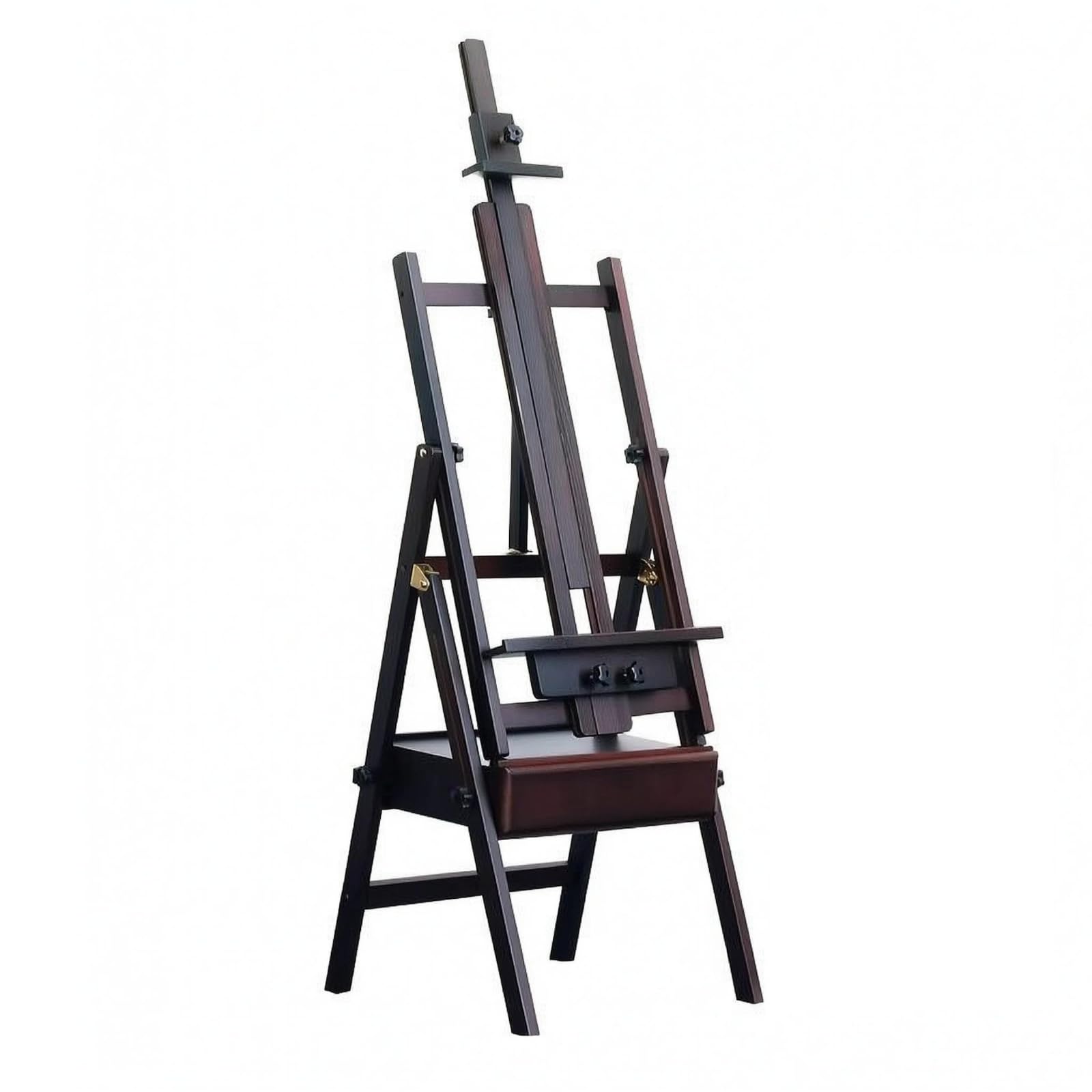 Caballete de Dibujo Infantil Caballete de Pintura Atril Plegable Soporte Ajustable Organizador con Cajón de Resistente y Plegable Adecuado para, Nogal Negro, Caballete Con Cajón