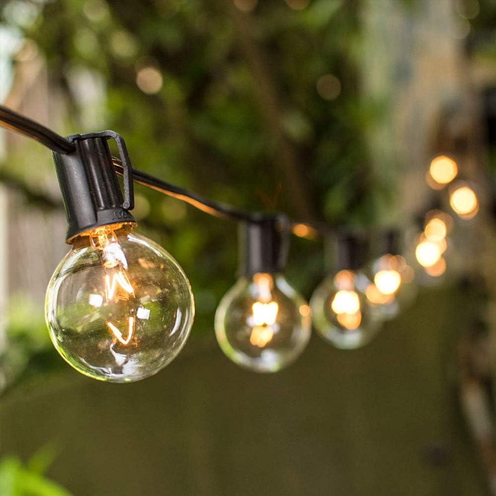 Quace 25 ft G40 Globe Hanging Indoor/Outdoor String Lights