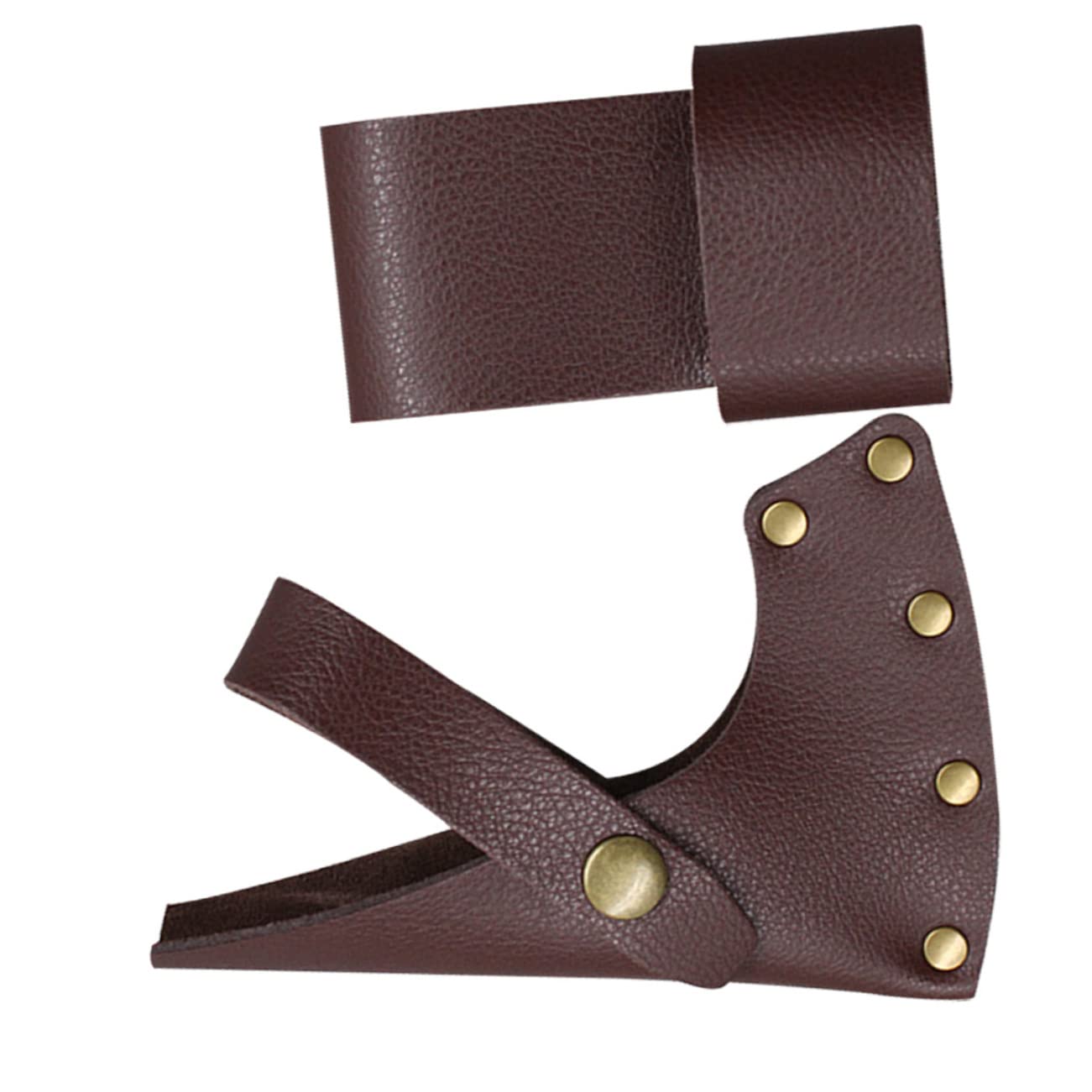 Happyyami 1Set Portable Leather Hatchet Cover Durable Protection for Axes Riveted Design for Safety Fit for Outdoor Use for Camping and Woodworking One Pack